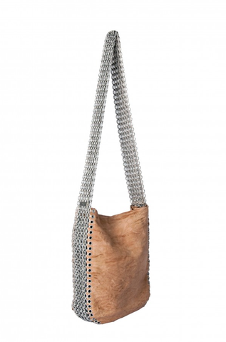jagger icon crossbody hobo bag in repurposed leather